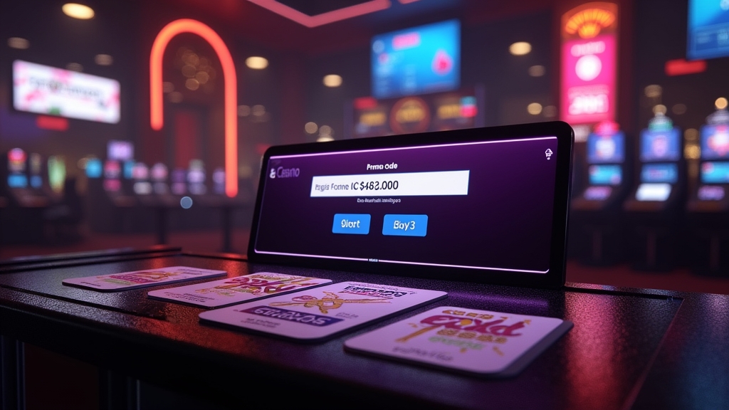 Registrierungsformular mit Promo-Code im Casino-Look